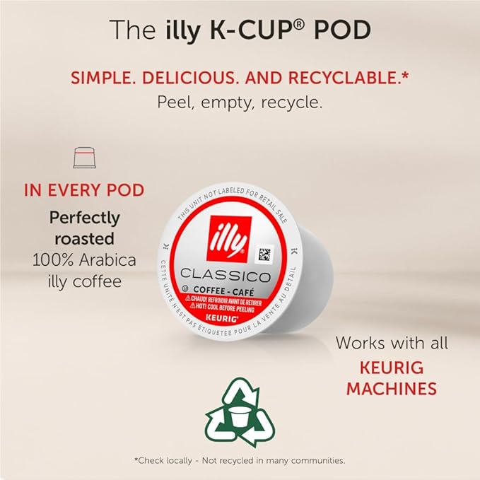 Illy Forte K Cup Coffee Pod, Bold And Intense, Extra Dark Roast, Made With 100% Arabica Beans, All-Natural, No Preservatives, Made for Keurig Machines, 10 Count (Pack Of 1)