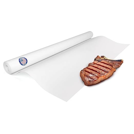 White Butcher Paper Roll 36" x 1200" (100 feet) - USA-Made Natural Food-Grade Paper for Cooking Meat and Fish - Unwaxed Material for Smoker, BBQ & Grilling by IDL Packaging