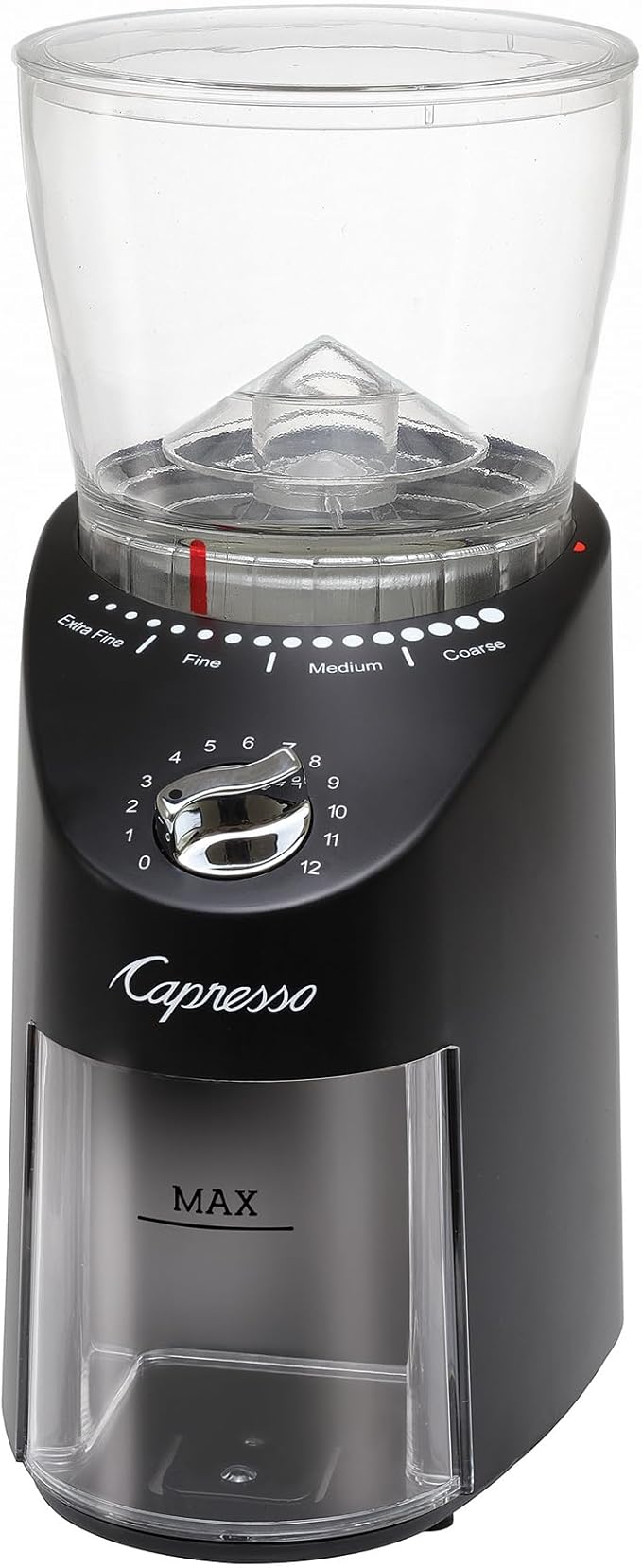 Capresso Infinity Plus Conical Burr Grinder, Black