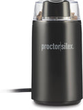 Proctor Silex Electric Coffee Grinder for Beans, Spices and More, Stainless Steel Blades, Makes upto 12 Cups, Black