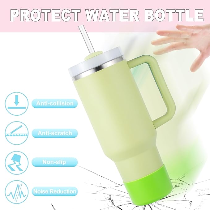 Silicone Boot for Hydro Flask 12-40 OZ Water Bottle, Boot for Stanley Cup 40 30 OZ, Bottom Boots for Hydroflask Sports Water Bottles, Silicone Bottom Cover Sleeve
