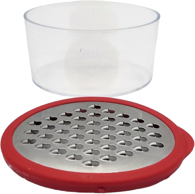 Handy Housewares Mini Grater with Container - Ideal for Grating Garlic, Cheese and Zesting Citrus - Random Color (1)