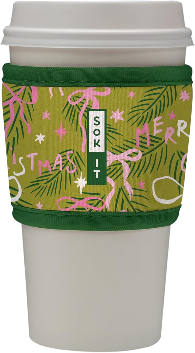 Sok It HotSok Coffee & Tea Reusable Insulated Neoprene Cup Sleeve (Tied with Cheer)