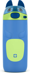 Ello Ellies 12oz Vacuum Insulated Stainless Steel Kids Water Bottle with Straw and Built-in Carrying Handle and Leak-Proof Locking Lid for School Backpack, Lunchbox and Outdoor Sports, Dog (Pack of 6)