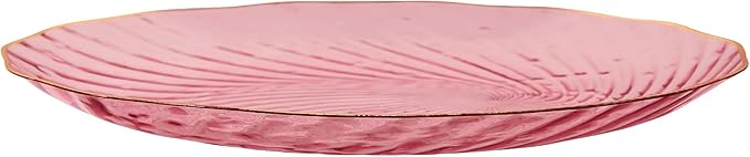 PLASTICPRO 120 Pack Plastic Plates Set of 60-10 inch Plates and 60-7 inch Plates, Elegant Clear Pink Spiral and Gold Rim Disposable Fancy Plates Premium Heavyweight