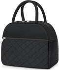 Lunch Bag Lunch Box for Women Men Insulated Reusable Large Lunch Tote Bag Adult Leakproof Simple Cooler Bag for Office Work Picnic Beach or Travel, Black