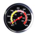 BBQ Thermometer 2-3/8" Oversized Dial, 50-800°F Smoker Thermometer Weatherproof with Easy Read Numbers - Grill Temp Gauge for Charcoal Grill & Meat Smoking Kit Includes Mounting Hardware