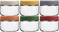 EONJOE 8oz Glass Jars with Lids 1 Cup Small Food Containers for Chia Pudding Jam Snack Yogurt Overnight Oats Candy,6-Pack