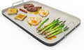 SafBbcue 20" x 13" Double Burner Griddle Pan, Non-Stick Ceramic Coated, for Outdoor Gas Pellet Grill, Stove Top Charcoal Grills, for Weber Charbroil Camp Chef Grill, Black