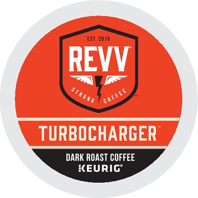 REVV Turbocharger Keurig Single-Serve K-Cup Pods, Dark Roast Coffee, 96 Count
