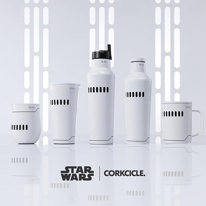 Corkcicle Classic Coffee Mug - Triple Insulated Stainless Steel for Travel - Shatter-Proof Lid - Keeps Drink Hot Over 3 Hours - Holiday Mug Gift - Great for Gifting Warmth - 16 oz - Stormtrooper