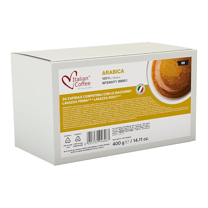 ITALIAN COFFEE FOR ESPRESSO LOVERS Italian Coffee capsules compatible with RIVO® machines (Arabica, 100)