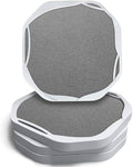 UMIRRO Absorbent Drink Coasters for Tabletop Protection | Silicone Coasters for Drinks Absorbent with Felt Pads | Cup Mat for Coffee, Beer, Wine | Non-Slip, Unbreakable and Kid Safe | Grey Set of 4