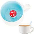BigNoseDeer Mushroom Mug Cute mugs with 3D Mushroom Inside Ceramic Coffee Mugs Cute Gifts Birthday Gifts Gifts for Women 13oz