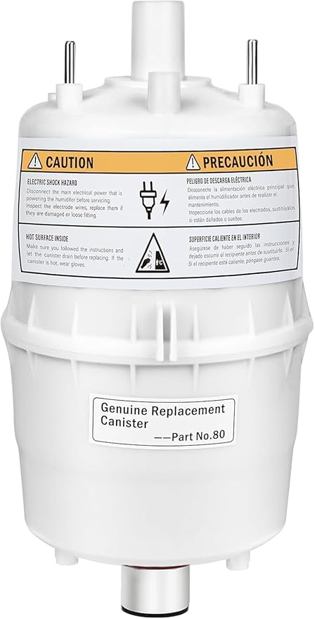 Upgrade 80 Steam Canister for Aprilaire Steam Humidifier Models 800, 801, 865, 866, 80 Replacement Canister OEM Substitute for Aprilaire Canister, 1 Pack