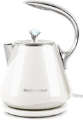 Elite Gourmet EKT-1203W 1350W Double Wall Insulated Cool Touch Electric Water Tea Kettle, BPA Free Stainless Steel Interior and Auto Shut-Off