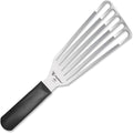 9 Inches Fish Turner, Slotted Fish Spatula Dishwasher Safe NSF (Left Hand), Shovel Black