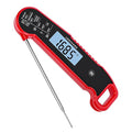 Lonicera Digital Meat Thermometer for Food Cooking. Instant Read Within 1 Sec and ±0.9℉Accuracy with Thermocouple Sensor. IP67 Waterproof, Auto-Rotating Display, Auto Wake up (Red)