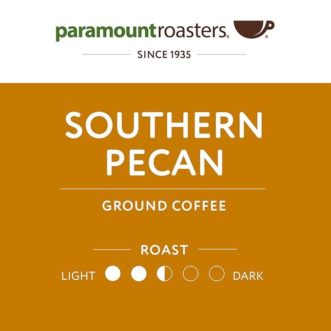 Paramount Roasters, Southern Pecan Flavored Ground Coffee, 1-12 ounce bag medium roast, from Paramount Coffee Company