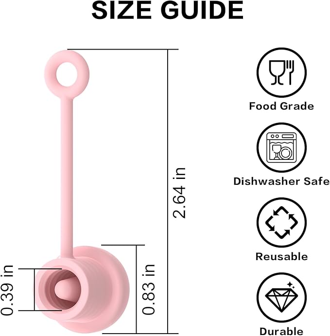 6PCS Straw Cover Cap for Stanley, Simple Modern, Yeti, Owala, Hydro Flask, Reduce, and All Brands 6 to 10mm Tumbler Straw, Dishwasher Safe, BPA Free and Dust Proof
