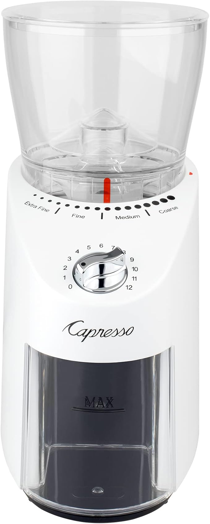Capresso Infinity Plus Conical Burr Grinder, White