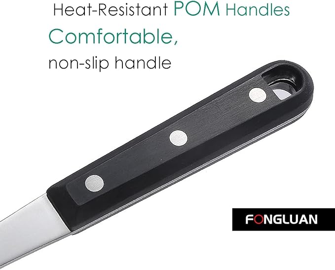 Stainless Steel Cooking Slotted Turner/Spatula Heat-Resistant POM Handles Heavy Duty Metal Kitchen Spatulas For Cooking & Serving