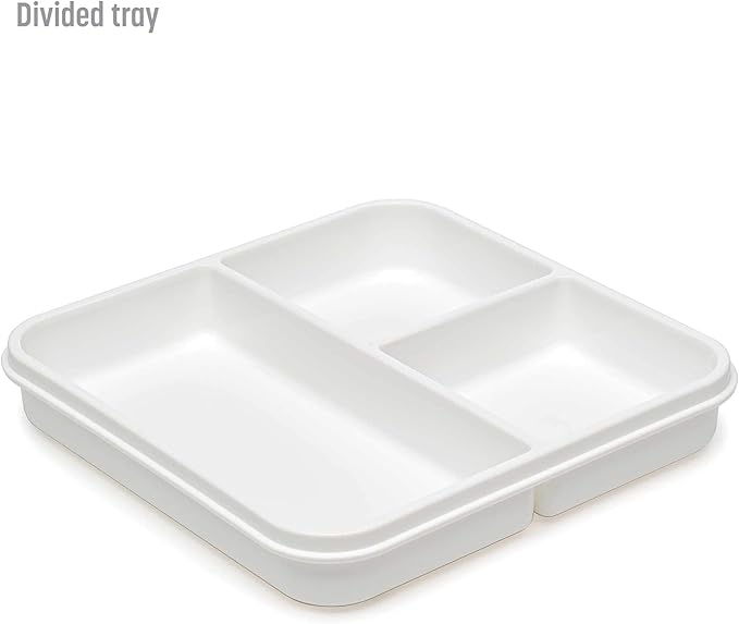 Goodful Reusable Lunch Container with 3 Compartments, BPA-Free, Leak-Proof Lid, Easy to Open and Close, Microwave Safe, Dishwasher Safe