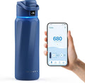 BOOST Smart Water Bottle with Reminder & Tracker, Double Wall Vacuum Insulated Bottles Stainless Steel, 32oz BPA-Free Wide Mouth for Gym, Office, School, Ideal Gift for Christmas, Halloween, New Year