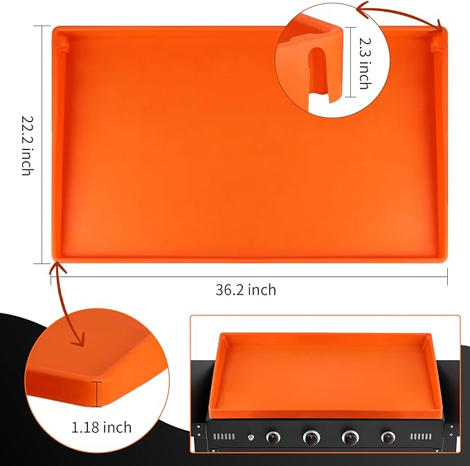 Silicone Griddle Mat 36” for Blackstone,Upgraded Full-edge Heavy Duty Food Grade Non-Stick Griddle Cover,Grill Buddy Mat Protect Your Griddles from Dirt & Rust (36 Inch)