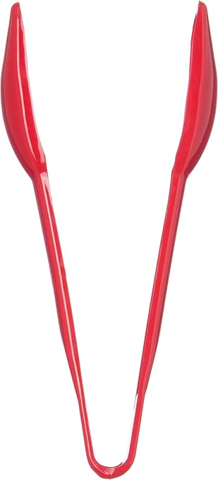 Carlisle FoodService Products 460605 Carly Salad Tong, 6" Salad Tong, Red, 1 Pack