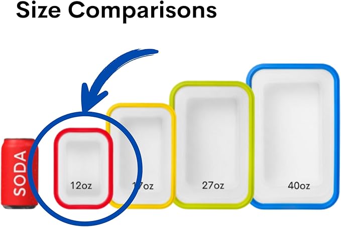 ECOBERI Small Collapsible Silicone Containers, Perfect for Snacks, Travel, Space-Saving Storage, Set of 4