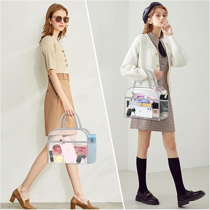 DALINDA Clear Bag Stadium Approved, Lunch Bag Lunch Box for Women Men Reusable Insulated Lunch Tote Bag