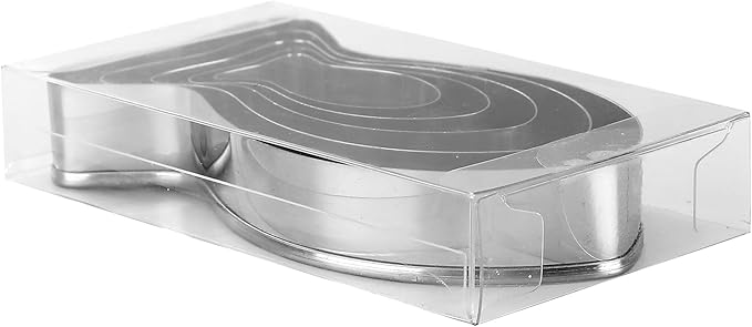 Fish Cookie Cutters Set,Cat food mold,Stainless Steel Sandwiches Cutters Biscuit Molds for Kids,5pcs Sturdy Cutters for Cookies,Sandwiches,Small to Large Size of 1.57",2.05",2.64",3.43",4.13".