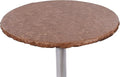 Yourtablecloth Heavy Duty Vinyl Round Fitted Tablecloth (Table Cover) with Flannel Backing Vibrant Colors Elasticized Tablecloth Great for Indoor and Outdoor Dining and Playing Cards 36”Camel Print