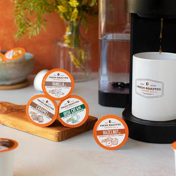 Fresh Roasted Coffee, Decaf Traditional Flavors, Flavored Coffee Pod Variety Pack, K-Cup Compatible, 24 Count