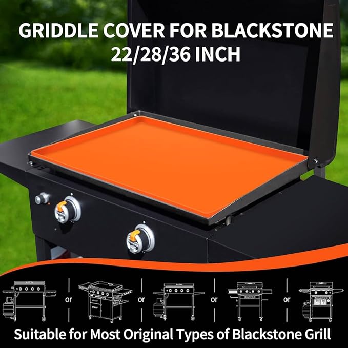 Protective Griddle Cover Mat for Blackstone 22 Inch Griddle Accessories - Full Wrap-Around Protection Silicone Mat for Griddle - Food Grade Silicone Grill mats for Outdoor Grill