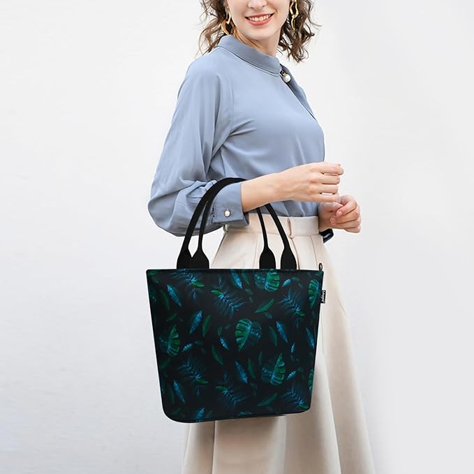 Gloppie Lunch Bag Women Lunch Box Insulated Tote Bag for Work Leakproof Lunch Bags Cooler Bags Plantain Leaf 9L