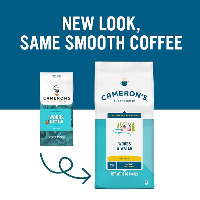 Cameron's Coffee Roasted Ground Coffee Bag, Woods & Water, 12 Ounce