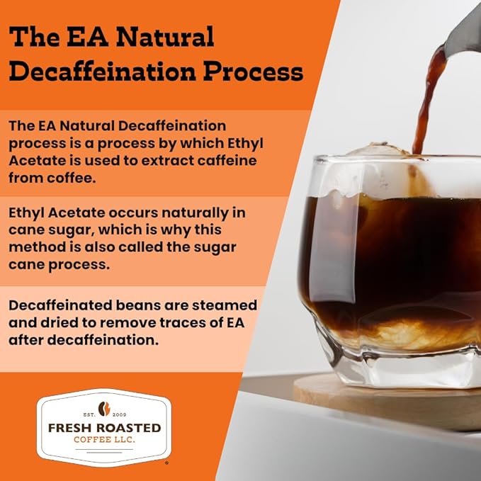 Fresh Roasted Coffee, 100% Colombian Decaf, 2 lb (32 oz), Medium Roast, Kosher, EA Natural Decaf, Whole Bean
