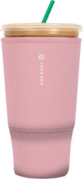 Sok It JavaSok Iced Coffee & Cold Soda Insulated Neoprene Cup Sleeve (Millennial Pink, XXLarge: 44-48oz)