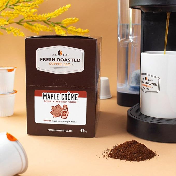 Fresh Roasted Coffee, Maple Crème, Flavored Coffee Pods, 96 Count
