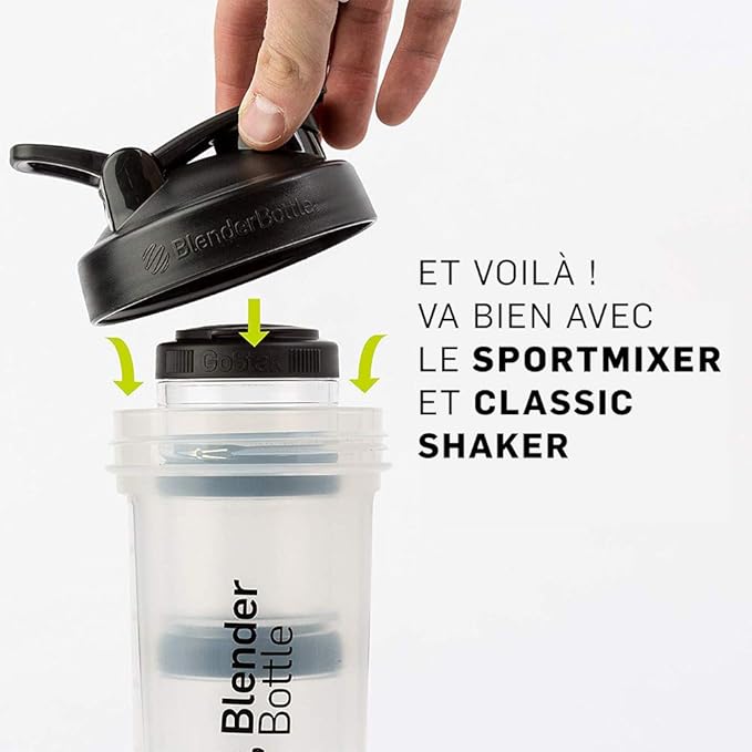 BlenderBottle GoStak Twist n' Lock Storage Jars, 150cc 2-Pak, White