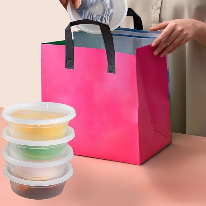 Deli Food Containers with Lids 8 oz-20 Pack Meal Prep Containers Food Storage Containers with Lids Stackable, Leakproof, BPA Free, Microwave Dishwasher Freezer Safe for Takeout Meal