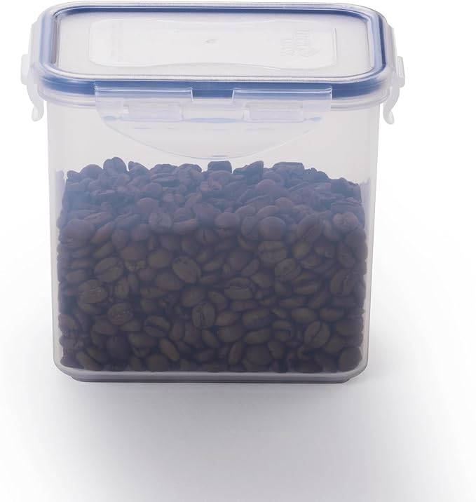 LOCK & LOCK Easy Essentials Storage Food Storage Container Set / Food Storage Bin Set - 4 Piece, Clear