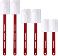 Norme 6 Pcs High Temp Silicone Spatulas Heat Resistant Rubber Spatula Commercial Silicone Scraper with Handle for Kitchen Cook Baking Mixing Utensil, Dishwasher Safe (10,14,16.5 Inch)