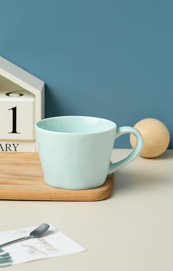 DIHOclub Panda Ceramic Cup Hidden 3D Animal Inside Mug,Cute Cartoon Handmade Figurine Mugs,Holiday and Birthday Gift for Coffee & Tea Lovers,12 OZ (Blue)