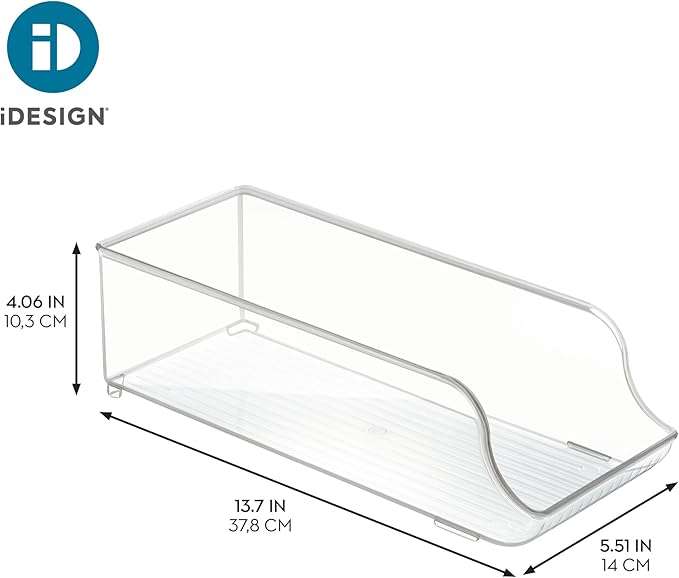 iDesign Soda Can Dispenser for Refrigerator or Pantry - Clear - Made in USA