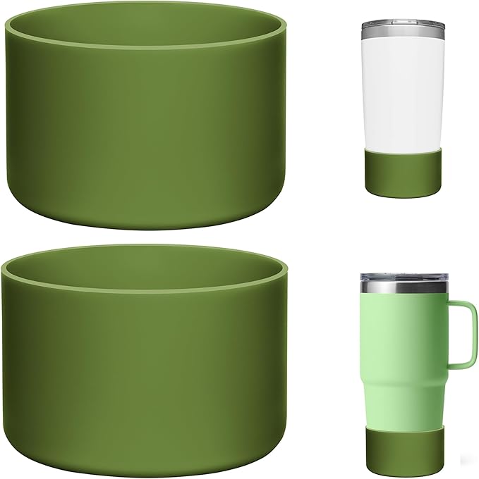2 Pack Silicone Boot | Compatible with Hydro Flask, Owala, Yeti, Stanley & More | Fits 2.75-2.85" Bottom Bottles/Tumblers (12-40oz) | Anti-Slip | BPA-Free | Scratch & Noise Resistant