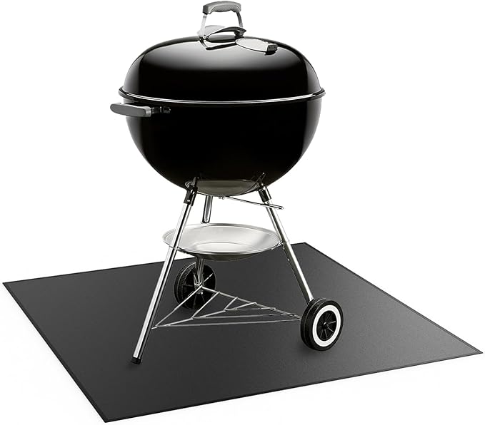 39×39 inch Heavy Duty Large Under Grill Mats for Outdoor Grill, Double-Sided Fireproof, Waterproof, Oil Proof Deck and Patio Protector, BBQ Mat Grill Floor Mats Fireplace Fire Pit Mat