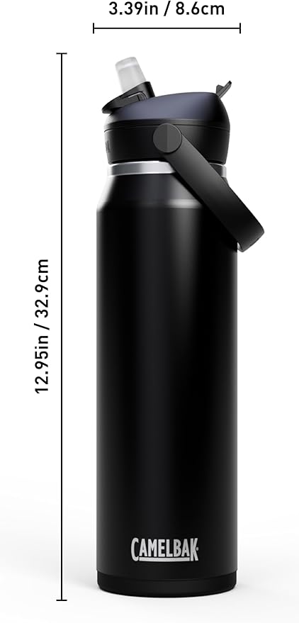 CamelBak Thrive Flip Straw Insulated Stainless Steel Water Bottle Black, 32oz